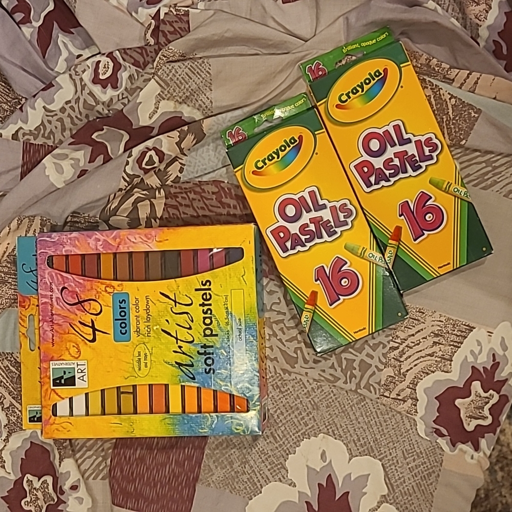 80 piece art pastel Crayola vibrant soft oil medium sticks